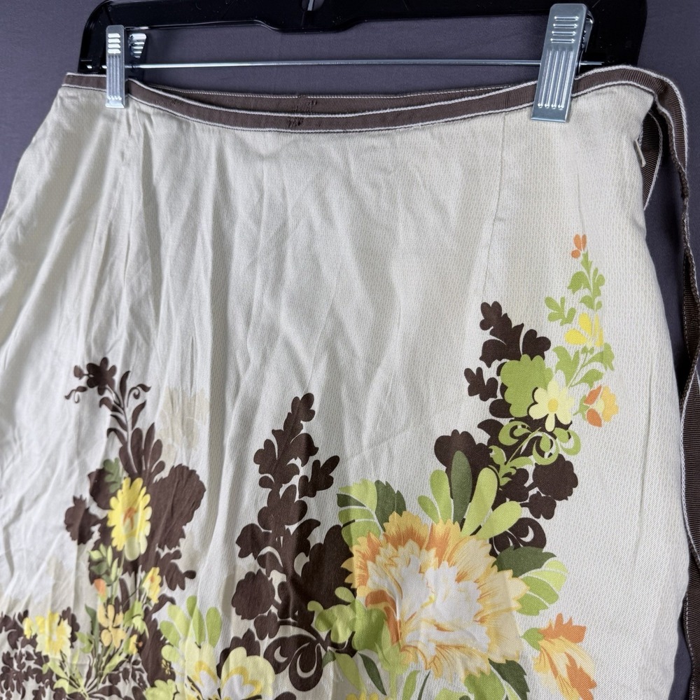 Tommy Bahama Golf Women's Floral Beige Skort Size 6 Zip Pockets Lined